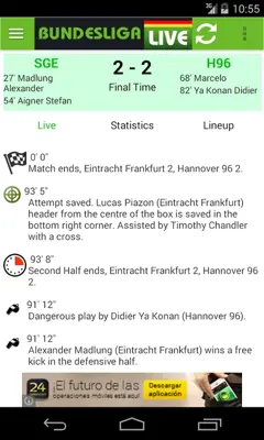 Bundesliga Live android App screenshot 3