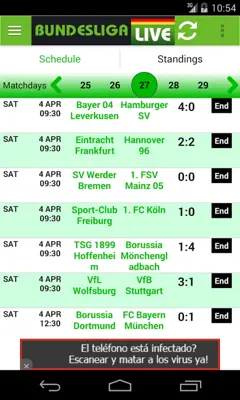 Bundesliga Live android App screenshot 4